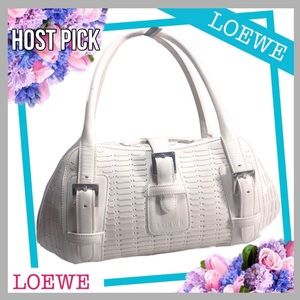 LOEWE Exquisite White Leather Satchel